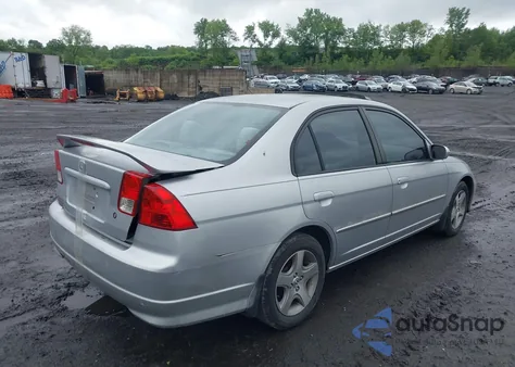2004 Honda Civic Ex из США, поврежденный, VIN 2HGES26794H516831